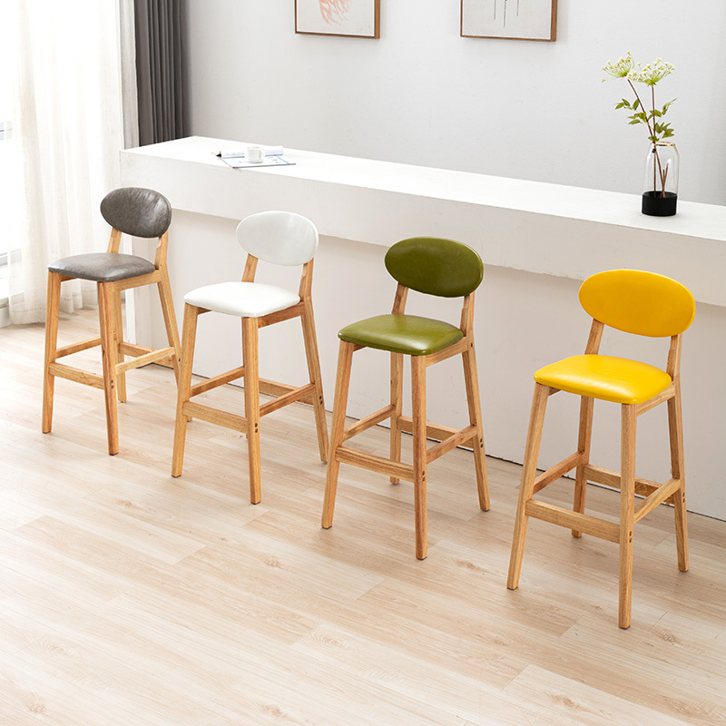 Simple solid wood bar chair, d - огляд і ціна Home Bar Stools